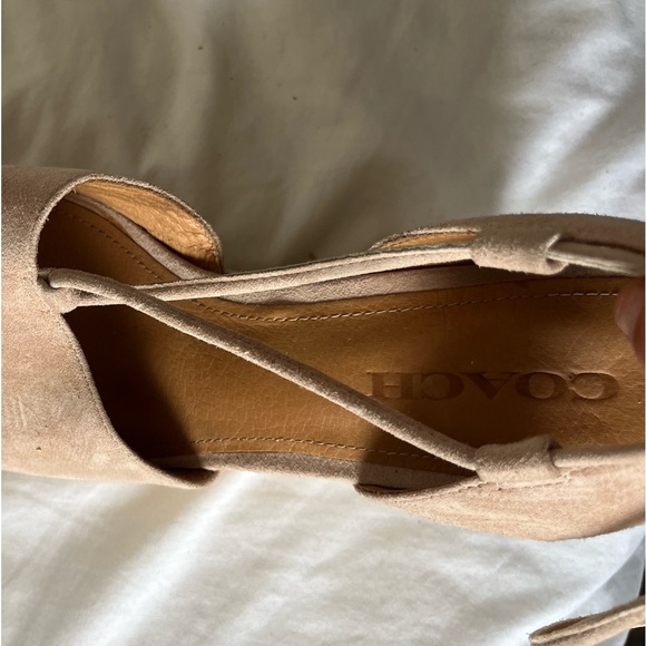 COACH - pink suede. Wedge heel. Strappy size 9. Adorable and comfortable. - Picture 4 of 7